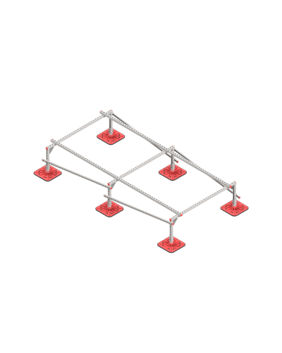 Опорная конструкция для установки оборудования TECHNORAPTOR FOOT 1500х3000 тип 4 КМ-профиль (KM-TR-F-SSEI-1500-3000-4) в Домодедово Системы видеонаблюдения Pintop.ru