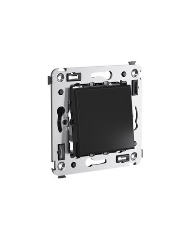 Выключатель одноклавишный в стену, Avanti, Черный квадрат DKC 4402103 в Домодедово Аксессуары для кабель-канала Pintop.ru