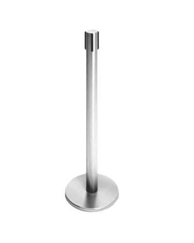 Стойка ограждения передвижная с ремнем (5 метров черный с тормозом) Oxgard ВЗР2387.03 в Домодедово Ограждения Pintop.ru