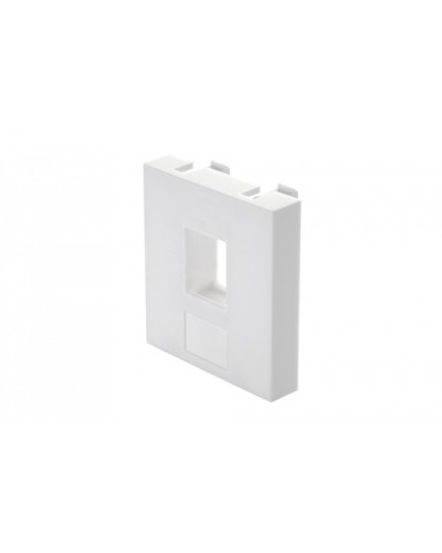 Адаптер 45 × 45 мм для 1 мультимедиа-модуля Keystone без шторки, белый Eurolan (16B-45-11WT) в Домодедово Модули Keystone Pintop.ru