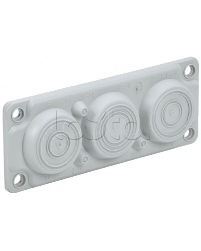 TITAN Ввод кабельный мембр. 6 отв. d=6-59мм IP65 серый IEK (TI-00D-MC-006-65) в Домодедово Аксессуары для стоек и шкафов Pintop.ru