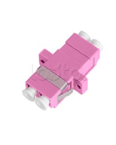Адаптер NIKOMAX волоконно-оптический, соединительный, многомодовый, стандарта OM4, LC/UPC-LC/UPC, двойной, пластиковый, без шторки, с фланцами, маджента, уп-ка 2шт. NIKOMAX (NMF-OA2M4-FN-LCU-LCU-MG-2) в Домодедово Проходные адаптеры и розетки оптические 