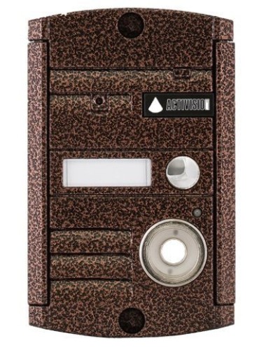 Видеопанель вызывная накладная цветная на 1 абонента Activision AVP-451 (PAL, медь) в Домодедово Вызывные видеопанели малоабонентные Pintop.ru