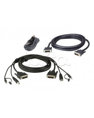 Комплект кабелей USB, DVI-D Dual Link, Dual Display для защищенного KVM-переключателя (1.8м) ATEN 2L-7D02UDX3 в Домодедово Видеоусилители, Модуляторы, Делители Pintop.ru