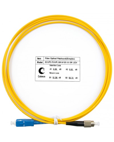 Шнур оптический simplex SC-FC 9/125 SM 2 м LSZH в Домодедово Патч-корды оптические Pintop.ru