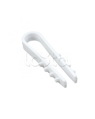 Дюбель-хомут для круглого кабеля (5-10мм) белый (50шт.) EKF PROxima (plc-ncs50-5x10w) в Домодедово Крепеж: Дюбели, шурупы, саморезы Pintop.ru