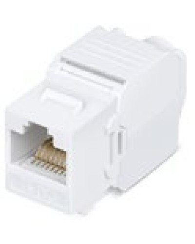 Вставка Keystone Jack RJ-45(8P8C), категория 6, 110 IDC, угол заделки 180 градусов, без инструмента (Toolless), белая в Домодедово Модули Keystone Pintop.ru