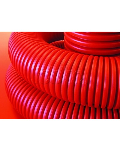 Труба гофрированная двустенная ПНД 110 мм для кабельной канализации с зондом DKC 121911 (50 м) в Домодедово Труба гофрированная Pintop.ru