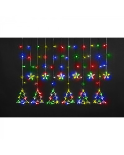 Гирлянда Navigator 95 126 NGF-D033-04 (бахрома звезды и елочки RGBY 2.5*1м IP20) в Домодедово Источники света(Лампы) Pintop.ru