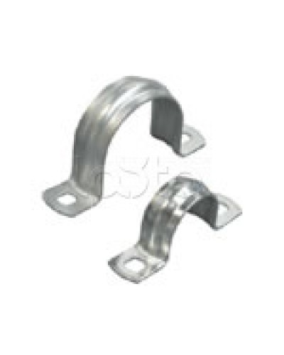 Скоба оцинкованная с двумя отверстиями для трубы D16мм, м.о.6,5-5,0мм (1уп=100шт) Экопласт (43616P) в Домодедово Держатели, клипсы, скобы Pintop.ru