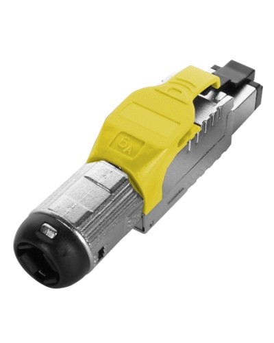 Разъем полевой оконцовки RJ-45 Hyperline (PLUE-8P8C-S-C6A-SH-YL) в Домодедово Коннекторы Pintop.ru