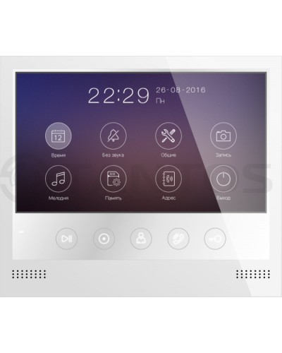 Монитор цветного видеодомофона формата AHD с сенсорными кнопками и возможностью записи фото или видео по вызову на microSD карту Tantos Selina HD M в Домодедово Абонентские видеоустройства Pintop.ru