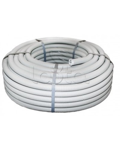 Труба гофр.ПВХ тяжелая с протяжкой d20 мм (100 м) серая EKF-Plast (tg-z-20-t) в Домодедово Труба гофрированная Pintop.ru