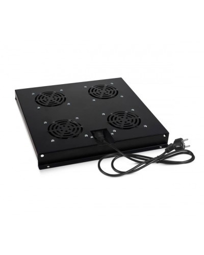 Модуль вентиляторный с 4-я вентиляторами, цвет черный (RAL 9004) Cabeus (TRAY-SC-120-BK) в Домодедово Вентиляторные модули Pintop.ru