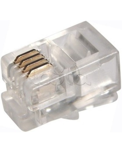 Джек телефонный 4P4C (100шт/уп) REXANT 05-1001 в Домодедово Коннекторы Pintop.ru