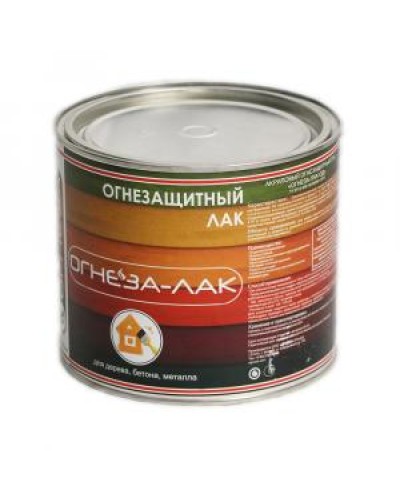Лак огнезащитный акриловый Огнеза «ОГНЕЗА-ЛАК-ОД» для древесины и материалов изнеё, глянцевый, бесцветный, ведро 2,4л.(1,8 кг.) в Домодедово Огнезащитные краски Pintop.ru