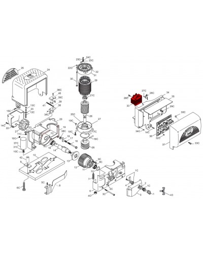 Корпус TWIN4 Came 119RIR312 в Домодедово Запчасти для шлагбаумов и автоматики Pintop.ru
