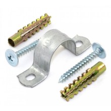 Комплекты для крепления ОКЛ с использованием самореза, дюбеля и скобы СМД 14-15 (100 шт) Промрукав (PR08.5001)