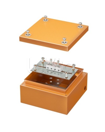 Коробка ответвительная огнестойкая стальная Коробка FS 150х150х80 4P DKC (FSB30404) в Домодедово Распределительные коробки Pintop.ru