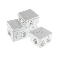 Экопласт JBS070 Коробка распред. о/п, 70х70х40мм 6 вых., IP44 чёрный