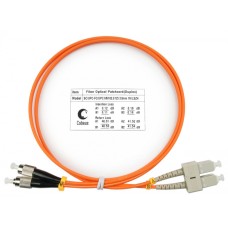 Шнур оптический duplex SC-FC 62,5/125 mm 1м LSZH Cabeus FOP-62-SC-FC-1m