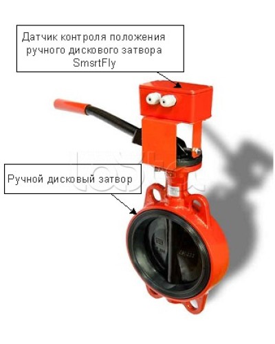Датчик положения ручного дискового затвора Плазма-Т SmartFly в Домодедово Устройства контроля положения дисковых затворов Pintop.ru