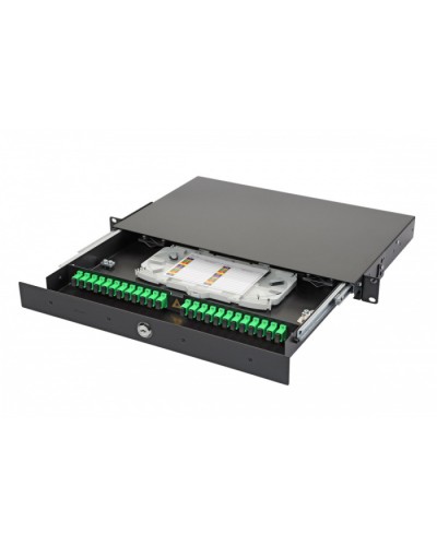 Патч-панель 19”, 1U Eurolan 47D-24-S2-SC-24-11BL в Домодедово Кросс оптический Pintop.ru