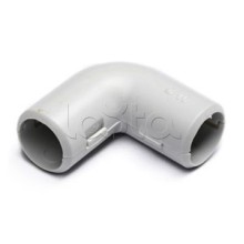 Угол 90° (из двух частей) для труб D16 мм (цвет чёрный) Экопласт 41216-BL