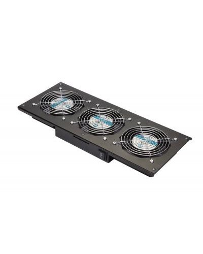 Eurolan Модуль вентиляторный потолочный, 3 вентилятора, термореле, 3 положения, черный (60A-90-11-30BL) в Домодедово Вентиляторные модули Pintop.ru