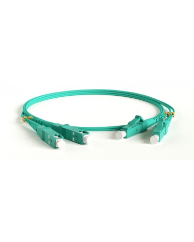 Патч-корд волоконно-оптический Hyperline FC-D2-503-FC/PR-LC/PR-H-50M-LSZH-AQ в Домодедово Патч-корды оптические Pintop.ru