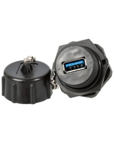 ндустриальный соединительный модуль USB 3.0, IP67, с крышкой LANMASTER (LAN-OK-USB30/180-WP) в Домодедово Коммутационные изделия Pintop.ru