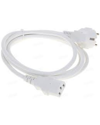 Шнур питания C13-Schuko угловая, 3х0.75, 220В, 10А, белый, 1 метр LANMASTER (LAN-PP13/SHA-1.0-WH) в Домодедово Аксессуары для стоек и шкафов Pintop.ru