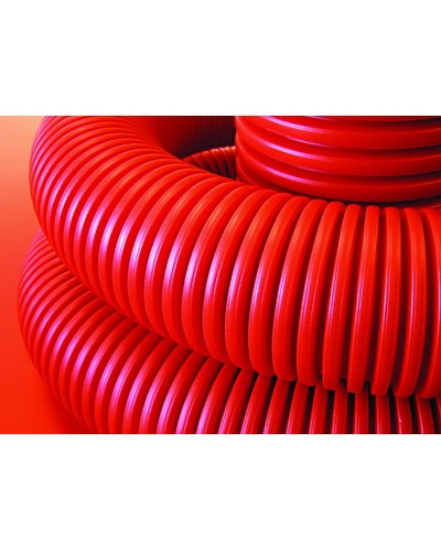 Труба гофрированная двустенная ПНД 63 мм для кабельной канализации с зондом DKC 121963 (50 м) в Домодедово Труба гофрированная Pintop.ru