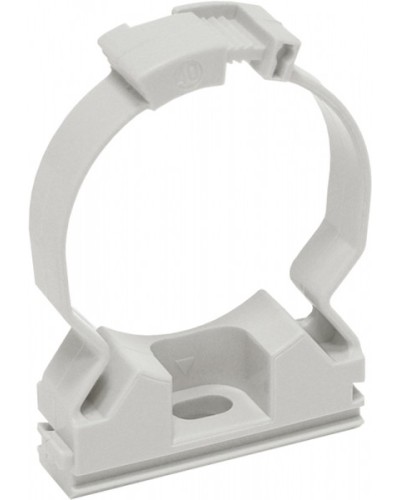 ELASTA Хомутный держатель CFC25 серый IEK (CTA10MP-CFC25-K41-100) в Домодедово Стяжки-хомуты Pintop.ru