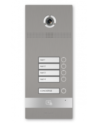 Вызывная панель BAS-IP BI-04FBI SILVER в Домодедово Вызывные видеопанели малоабонентные Pintop.ru