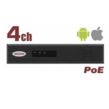IP-видеорегистратор 4-х канальный Beward BK0104H2-P4