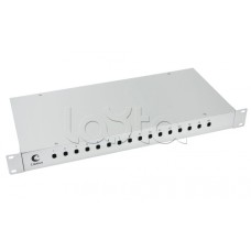 Бокс оптический 19", 1U на 16 ST/FC портов Cabeus FO-19-16ST