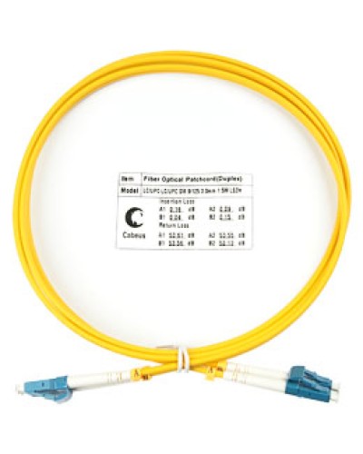 Шнур оптический duplex LC-LC 9/125 sm 2м Cabeus FOP(D)-9-LC-LC-2M в Домодедово Патч-корды оптические Pintop.ru