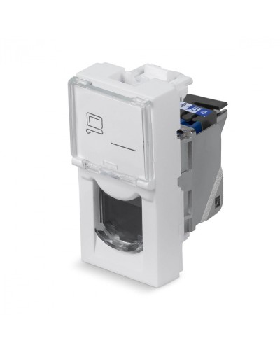 Модуль Keystone Jack RJ-45(8P8C), 180 градусов, категория 6, экранированная Cabeus (KJ-RJ45-Cat.6-SH-180T-FP-L-22,5) в Домодедово Модули Keystone Pintop.ru