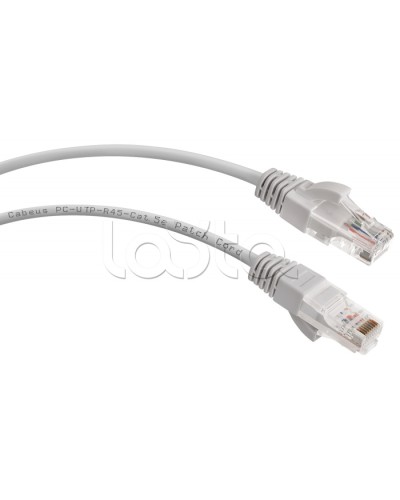 Шнур коммутационный 2xRJ-45/8P8C U/UTP кат.5е (0,3 м) Cabeus PC-UTP-RJ45-Cat.5e-0.3m в Домодедово Патчкорды (медные) Pintop.ru