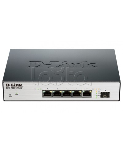 Коммутатор 6-портовый D-Link DGS-1100-06/ME/A1B в Домодедово Коммутаторы Pintop.ru