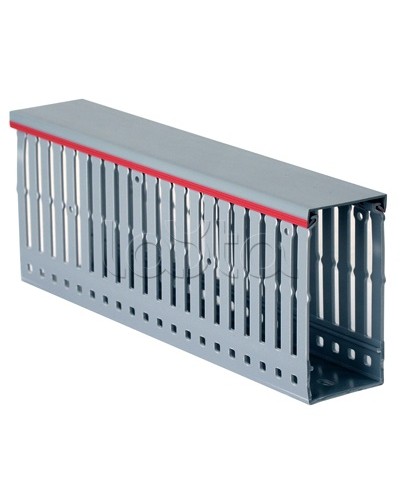 Короб перфорированный, серый RL12 100x100 мм DKC 00171RL в Домодедово Кабельные лотки Pintop.ru