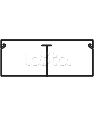 Миниканал TMC 40/2x17 с перегородкой DKC 00305 в Домодедово Кабель-канал Pintop.ru