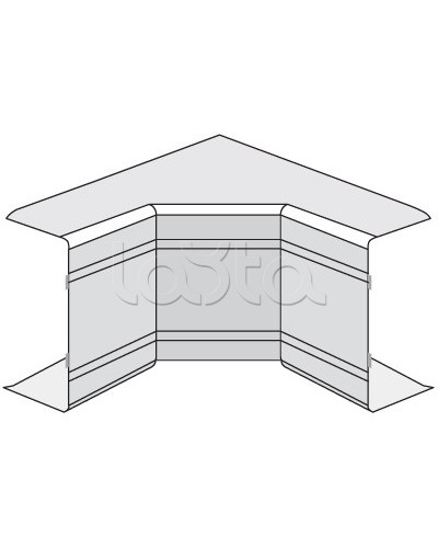 Угол внутренний неизменяемый (90°) NIA 100x40 мм DKC 01825 в Домодедово Аксессуары для кабель-канала Pintop.ru