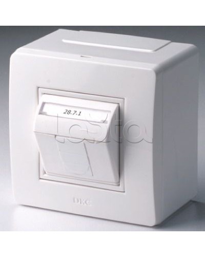 Коробка в сборе с 1 розеткой RJ45, кат.5е телефон / компьютер, коричневая розница DKC 10665B в Домодедово Распределительные коробки Pintop.ru