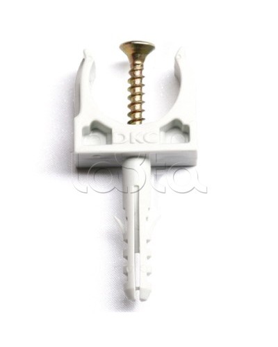 Держатель с защелкой и дюбелем, д.20 мм DKC 51320 в Домодедово Держатели, клипсы, скобы Pintop.ru