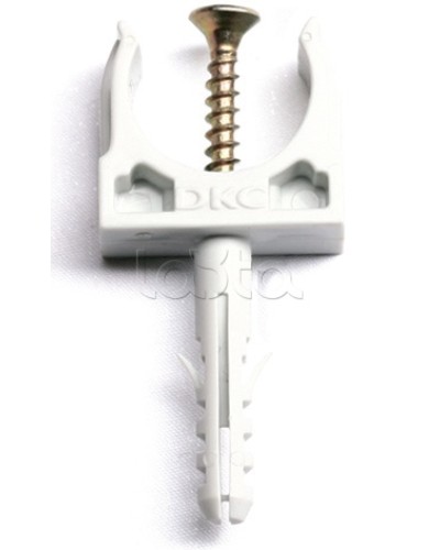 Держатель с защелкой и дюбелем, д.32 мм DKC 51332 в Домодедово Держатели, клипсы, скобы Pintop.ru