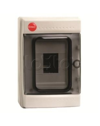 Щиток настенный с дверцей, 4 модуля, IP65, цвет серый DKC 85604 в Домодедово Боксы для автоматов Pintop.ru