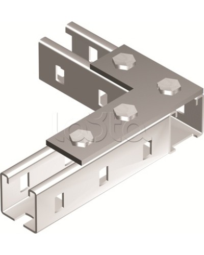 Пластина соединительная L-обр., длина 90х140 мм, 4отв., горячеоцинкованная DKC BMD1022HDZ в Домодедово Аксессуары для лотков Pintop.ru