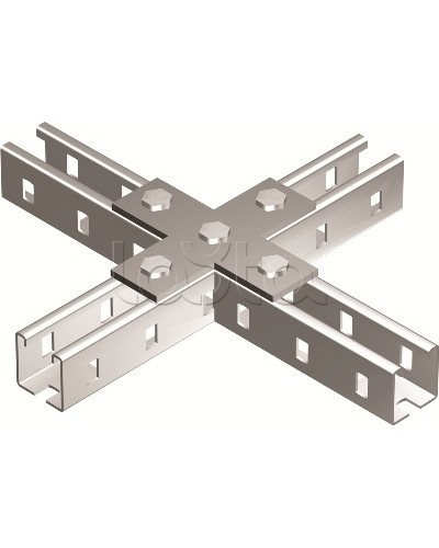 Пластина соединительная Х-обр., горячеоцинкованная DKC BMD1041HDZ в Домодедово Аксессуары для лотков Pintop.ru